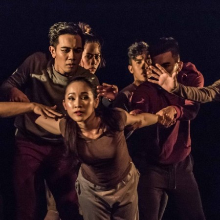 Kimberly Yap, centre, in James Kan's 'Utopia'. Photo: Huneid Tyeb.