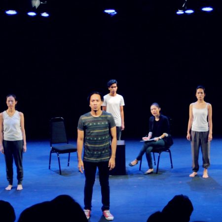 The full cast of Remedy at DPAC standing on stage, facing the audience