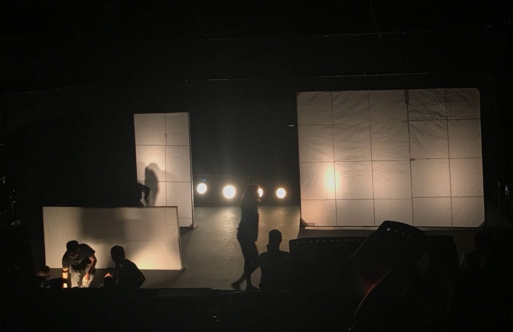 Stage setup, photo from dress rehearsal.